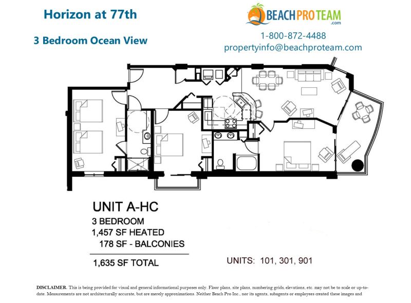 	Horizon at 77th Floor Plan A-HC - 2 Bedroom Ocean View